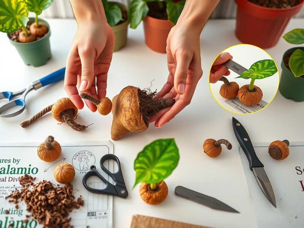 How to Propagate Caladiums Fast: Corm Division Steps