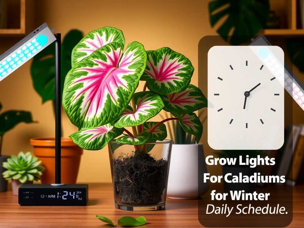 How to Use Grow Lights for Caladiums in Winter: Daily Schedule