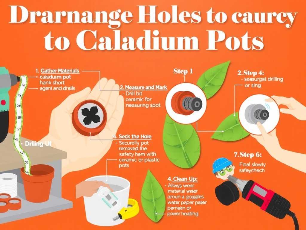 How to Add Drainage Holes to Caladium Pots: DIY Steps(1) How to Add Drainage Holes to Caladium Pots: DIY Steps(1)