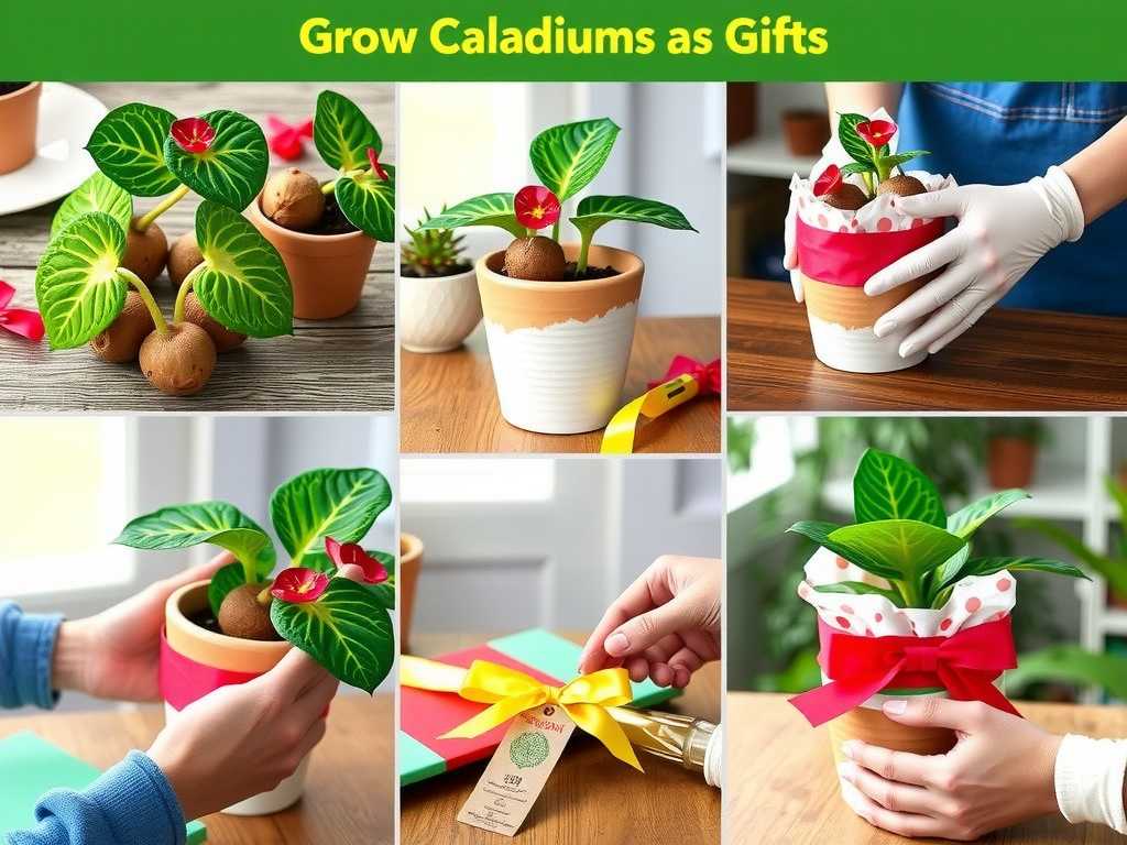 How to Grow Caladiums as Gifts: Potting and Wrapping Steps