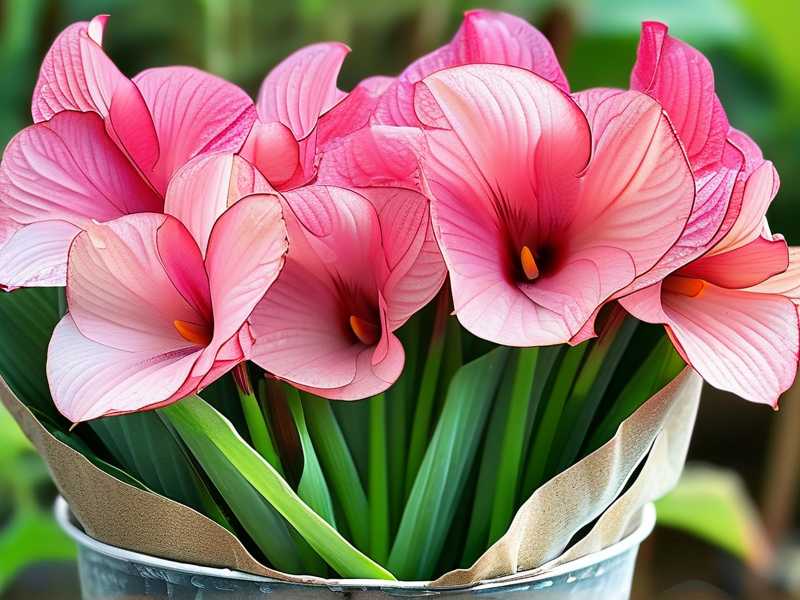 How to Grow Caladium Pink Beauty as Gifts: Care Card Steps
