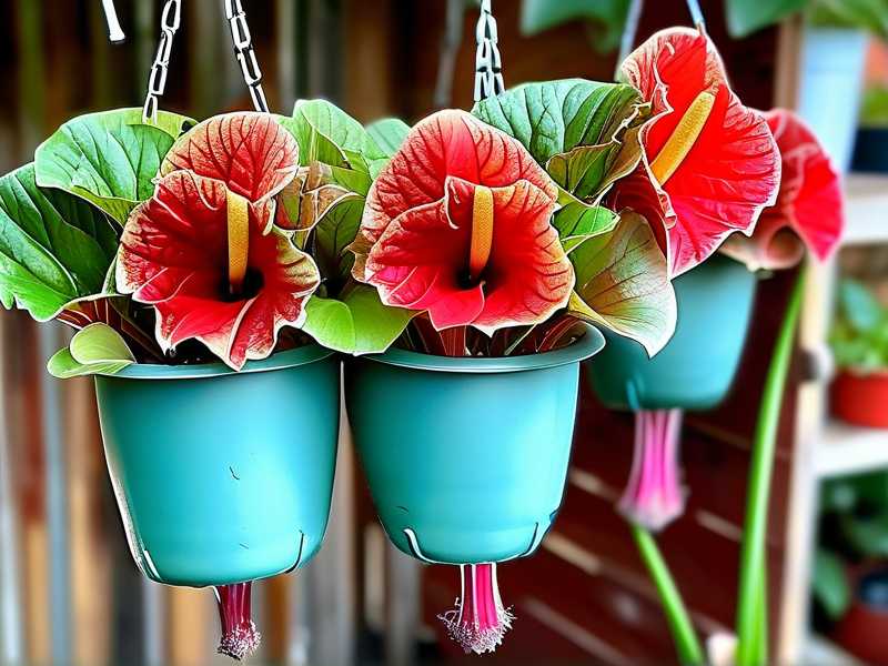 How to Grow Caladium Red Flash in Hanging Baskets: Light Guide