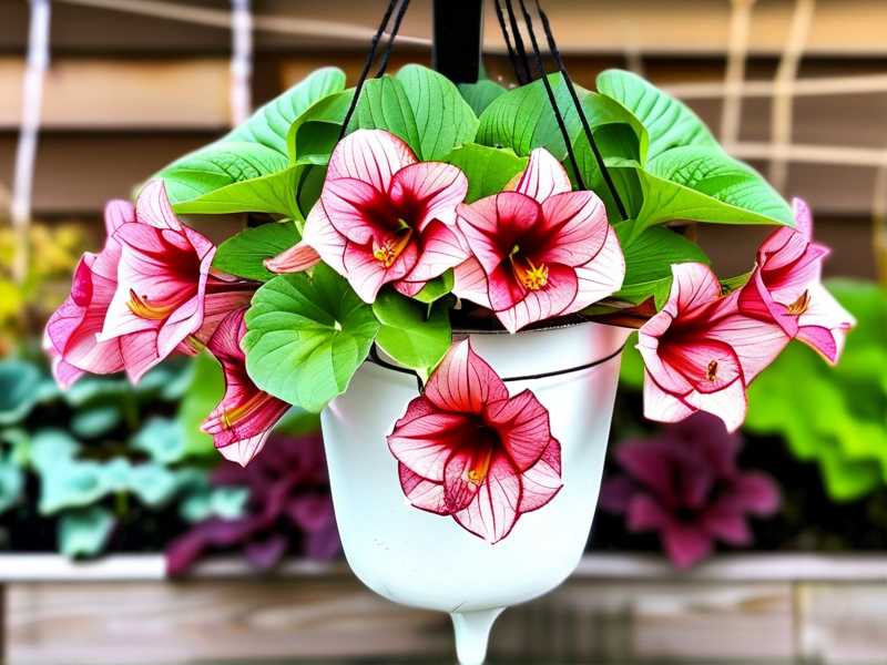 How to Grow Caladium Strawberry Star in Hanging Baskets: Trailing Steps(1) How to Grow Caladium Strawberry Star in Hanging Baskets: Trailing Steps(1)