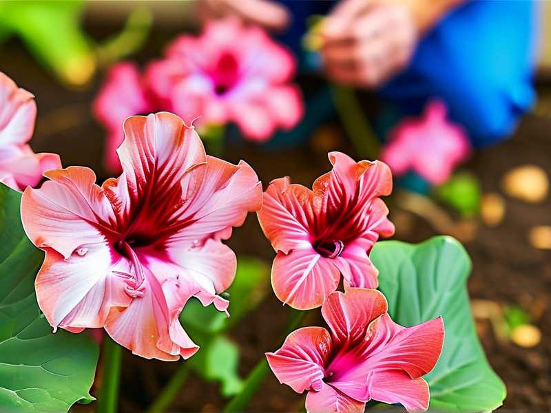 How to Thin Caladium Pink Beauty Seedlings: Space Steps